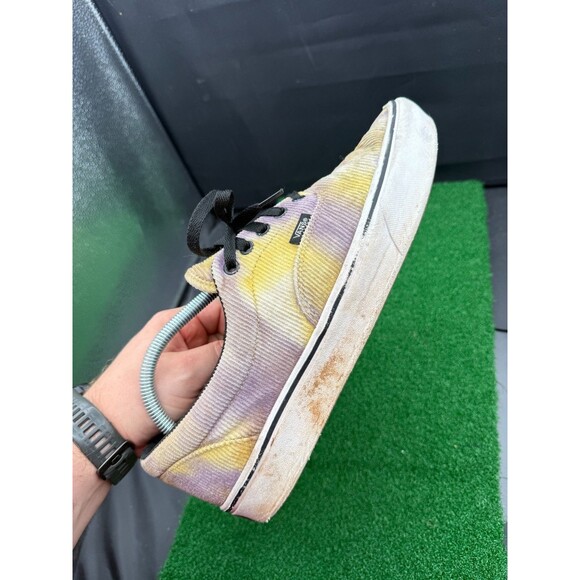Vans Old Skool Skate Shoes Mens Size 11 Yellow Purple Tie Dye Corduroy 721356 - Picture 5 of 10